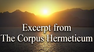 Excerpt from The Corpus Hermeticum [upl. by Kcirdorb714]