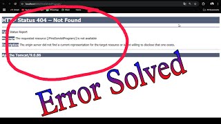 Http status 404Not Found Error Fix  Http Status 404 Error Solved in Servlet amp JSP [upl. by Arella]