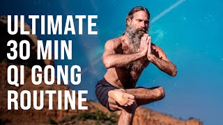 Qi Gong Full 30Minute Restorative Routine w Binaural beats  SedonaHealingCollective [upl. by Oakleil]