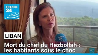 Les Libanais réagissent à la mort du chef du Hezbollah • FRANCE 24 [upl. by Richman159]