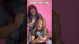 How To Highlighted Quick Weave  Side Part Leave Out  Brown Highlight Color Tutorial Ftulahair [upl. by Orpha]