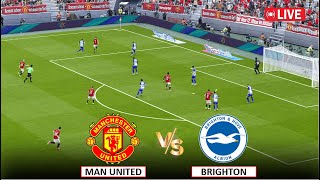 🔴LIVE  MANCHESTER UNITED vs BRIGHTON I ENGLISH PREMIER LEAGUE LIVE STREAM I eFOOTBALL PES 21 GAME [upl. by Yeniar]