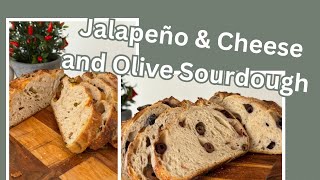 Jalapeño amp Cheese and Olive Sourdough Bread  WilloBakes sourdoughbaking sourdoughbread sourdough [upl. by Weinhardt459]