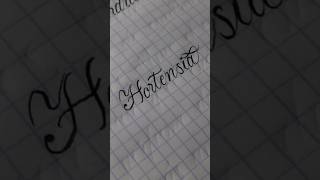 Hortensia hortensia lettering caligrafia calligraphy letracursiva letrabonita [upl. by Eillak]