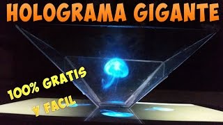 Como hacer un Holograma GIGANTE Casero Gratis [upl. by Marchese903]