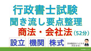 【基礎編】商法・会社法（行政書士試験・スキマ時間・聞き流し） [upl. by Chuah384]