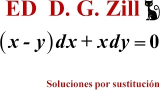 ED homogénea de primer orden Soluciones por sustitución Zill 251 👀👍😺 [upl. by Elexa]