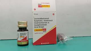 Levosalbutamol sulphate Ambroxol hydrochloride and Guaiphenesin Drops  Ascoril LS Drops Uses [upl. by Laup]