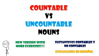 Sustantivos contables y no contables en inglés Countable and uncountable nouns [upl. by Mckinney]