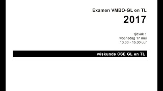 Wiskunde Examen Vmbo GLTL 2017 Tijdvak 1 Opg 24 tm 26 [upl. by Royce680]