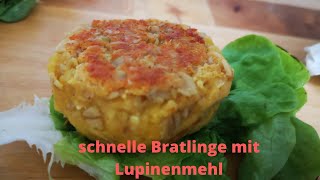 schnelle lacto vegetarische Bratlinge mit Lupinenmehl Fertig in nur 10 Minuten Eigenes Rezept [upl. by Einalem]