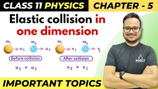 Elastic Collision in One Dimension Derivation  Class 11 Physics Important Topics [upl. by Yarased]