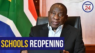 WATCH  Reopening of schools under discussion Ramaphosa and govt to engage with stakeholders [upl. by Dorren]