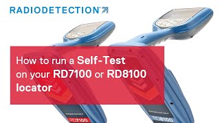 How to run a SelfTest on your RD7100 or RD8100 locator [upl. by Odericus]