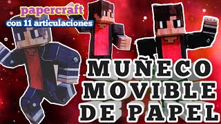 cómo hacer un muñeco movible con 11 articulaciones paso a paso  papercraft manualidades [upl. by Dobb710]