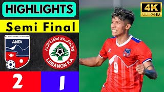 Nepal vs Lebanon Womens football  Semifinal Match Highlights  2024 WAFF Womens Championship [upl. by Ylellan]