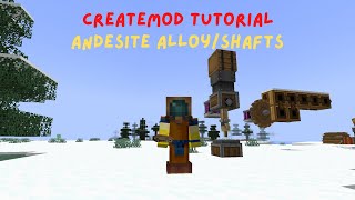 How To Build Andesite Alloy Shafts  Minecraft Create Mod Tutorials [upl. by Doughty22]