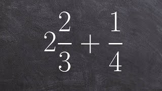 Learn how to add a mixed number to a fraction with unlike denominators [upl. by Upton]