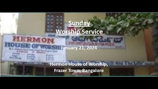 Hermon House of Worship Frazer Town Sunday Worship Service  January 21 2024 [upl. by Aztiraj]