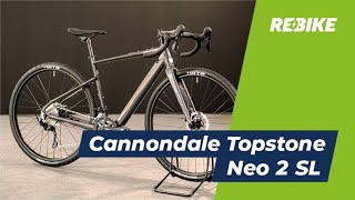 EBike Review Das Cannondale Topstone Neo SL 2 EGravelbike  Rebikecom [upl. by Aicilic646]