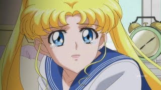 Sailor Moon Classic VS Crystal Usagi Cries about her grades Comparison English Dub VIZ Media [upl. by Favien865]