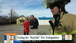 DOES IT WORK Testing the StaySafe fire extinguisher [upl. by Gutow675]