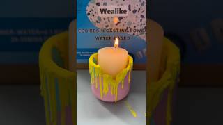 Eco resin casting powder candle ecoresin plasterofparis diycandleholder [upl. by Calida687]