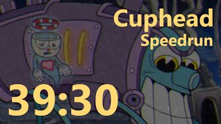 Cuphead Speedrun All Bosses  3930 [upl. by Maurey]