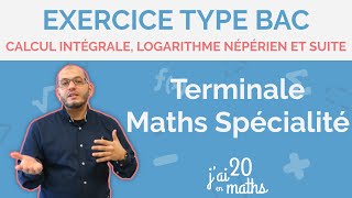 Calcul Intégrale logarithme népérien et suite  Exercice Type Bac  Terminale Maths Spécialité [upl. by Nnylakcaj]