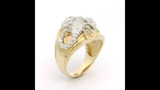 14k Gold 18mm Tri Color Scorpion Ring [upl. by Aseretairam]