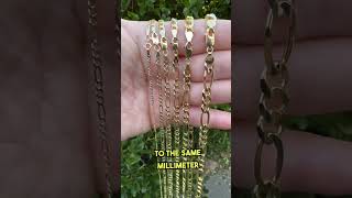 Solid 14k Gold Figaro Chains  Best Price Solid Gold Necklace You Will Find By Harlembling [upl. by Frankhouse]