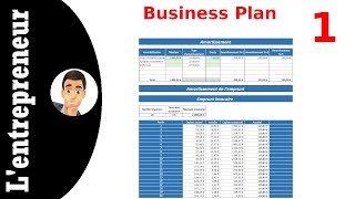 1 Faire un business plan complet sur Excel  Plan de financement amp amortissements [upl. by Northway]