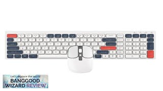 BK100 Wireless Keyboard and Mouse Set Bluetooth 24GHz Type C Rechargeable Mini Review [upl. by Aratahs]