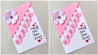 DIY Happy New Year Greeting CardHow to make New Year Greeting CardHappy New Year Card 2024 [upl. by Deckert]