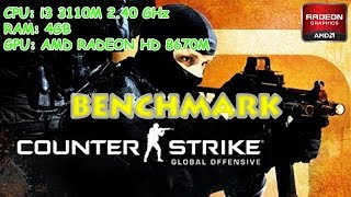 CSGO Benchmark i3 3110M 240GHz  RAM 4GB  Radeon HD 8670M تجربة لعبة سي اس جو على [upl. by Eilssel509]