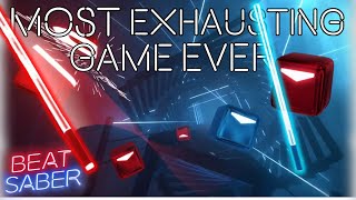 This Is The Most Exhausting Game Ive Ever Played  Beat Saber VR [upl. by Bonnes]