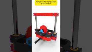 Rotation to translation mechanism engineering mechanical solidworks shorts cad gear [upl. by Malvino]