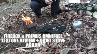 Firebox Stove and Primus omnilite TI plus Quiet stove review [upl. by Yrad]