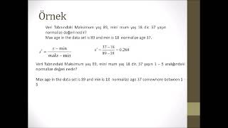 Yapay Zeka Dersleri  Ders 7  Normalizasyon [upl. by Celestia]