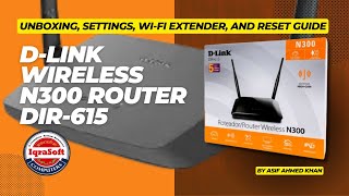 DLink Wireless N300 Router DIR615 Unboxing Setting reset [upl. by Naffets474]