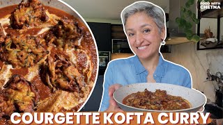 DELICIOUS ZUCCHINI KOFTA CURRY  How to make COURGETTE Kofta Curry  Food with Chetna [upl. by Anivla273]