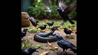 Birds Unite  Snake Under Attack wildlife ytshorts viral [upl. by Druce]