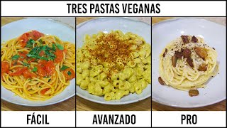 Tres pastas veganas de novato a chef [upl. by Assenna132]