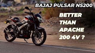 2024 Bajaj Pulsar NS 200 Ride Review  Better than TVS Apache rtr 200 4v [upl. by Accem]