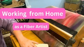 Fiber Artist Day in the Life Work from Home Quiet Vlog [upl. by Llorrad224]