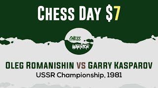 Oleg Romanishin vs Garry Kasparov  USSR Championship 1981 [upl. by Eirojram]