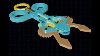 Hand Gripper Mechanism 3D Model [upl. by Saxen]