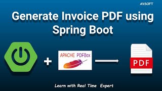 Spring boot  Generate Invoice PDF  Java [upl. by Braswell]