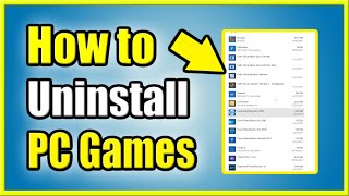 How to uninstall a game in Windows 11 10 8 and 7 the SAFE way [upl. by Eidnak]