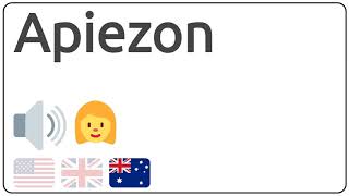 How to pronounce Apiezon in english [upl. by Ssilb]